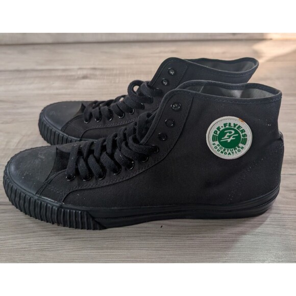 PF Flyers Sandlot Black Canvas Center Hi High Top Sneakers Shoes Mens Size 14 - Picture 5 of 13